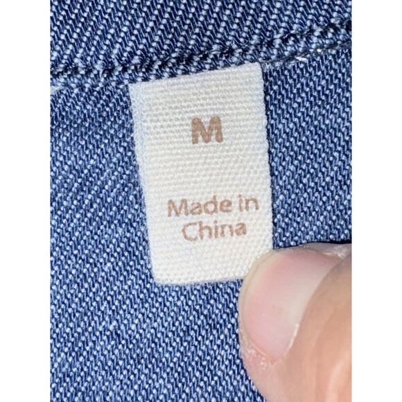 Soft Surroundings Dress Womens M Medium Denim High Point Sleeveless Button Up - Picture 5 of 6